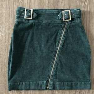 Teal Skirt with Buckles